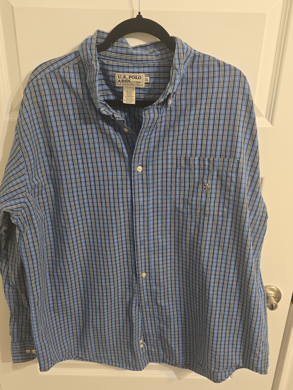 U.S. Polo Assn. Blue Multi-Check Button-Down Shirt